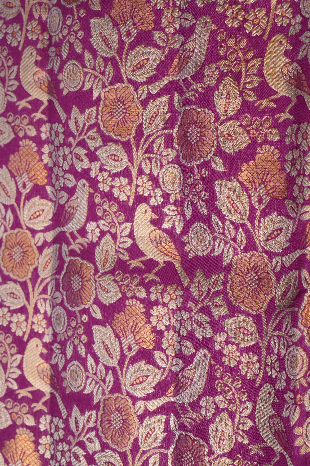 Image of Kanchipattu Magenta Pink Brocade Saree